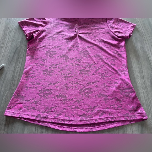 Adidas Golf Top - Fuchsia Color & Sheer - Size Large - Picture 4 of 11